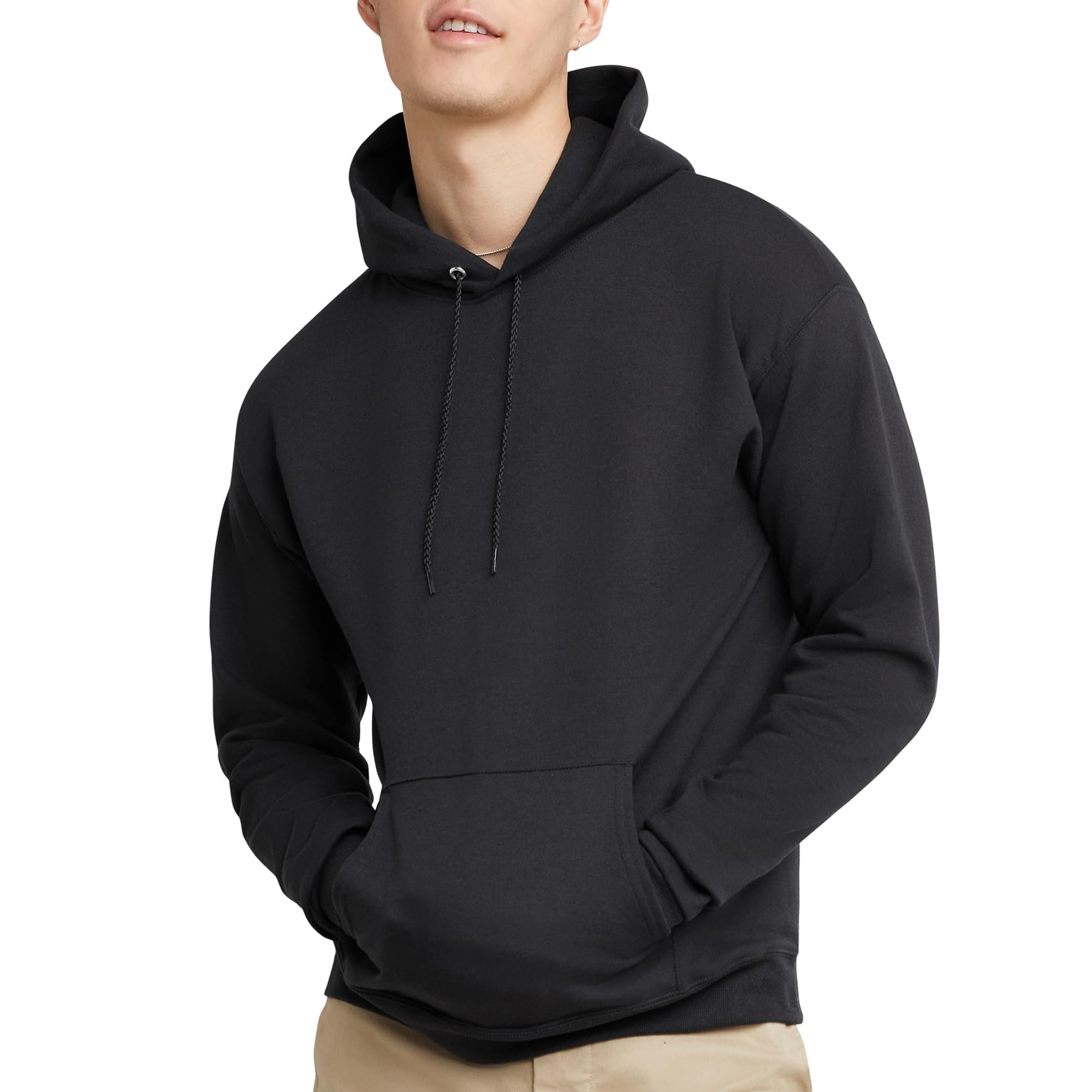 Hanes EcoSmart Hoodie, Midweight Fleece, Pullover Hooded Sweatshirt for Men